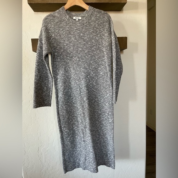 Madewell|Gray Midi sweater dress, size small•••Neutral Minimalist style - Picture 12 of 12